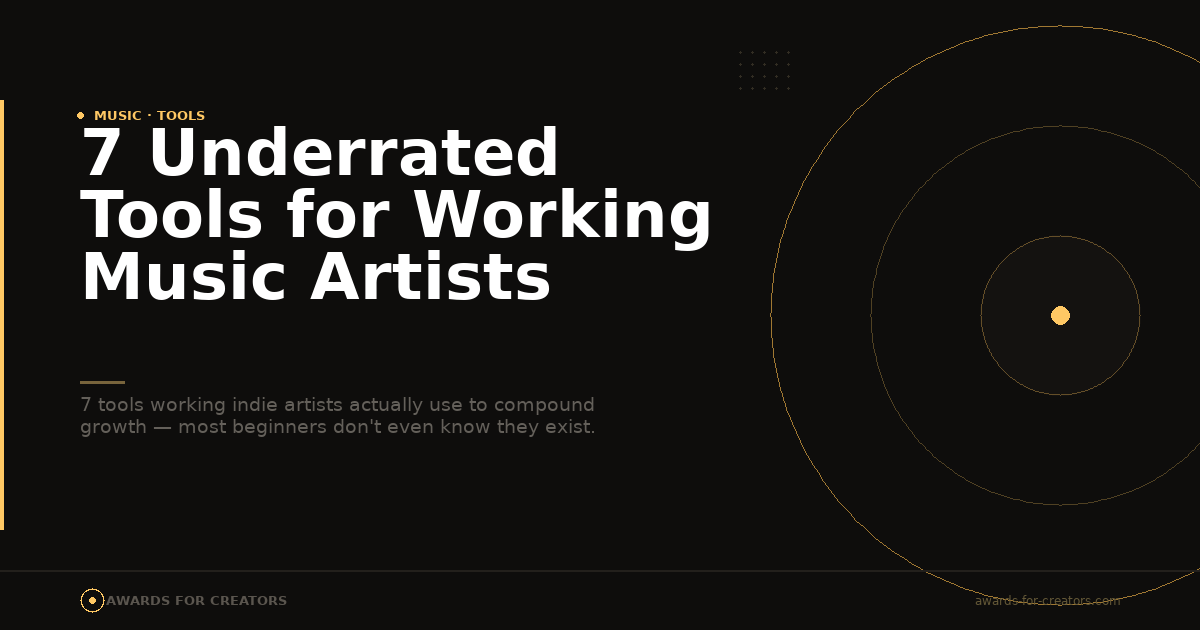 7 Underrated Tools for Working Music Artists