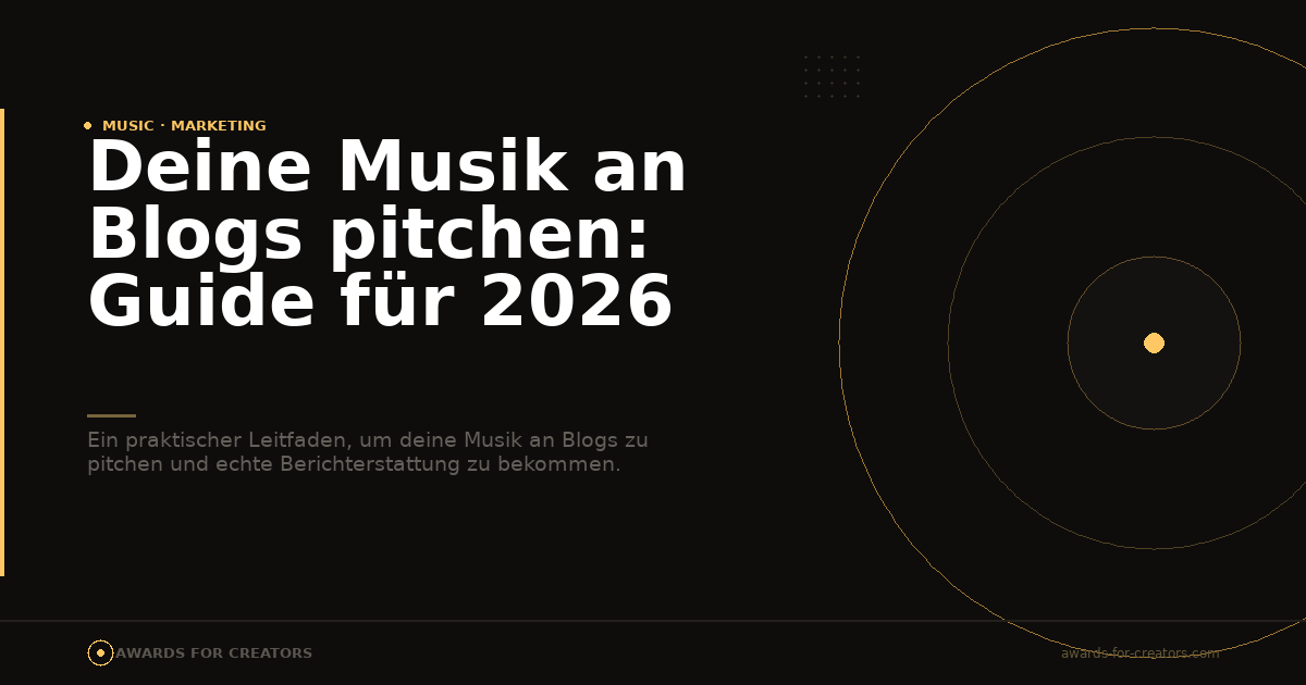 Deine Musik an Blogs pitchen: Guide für 2026