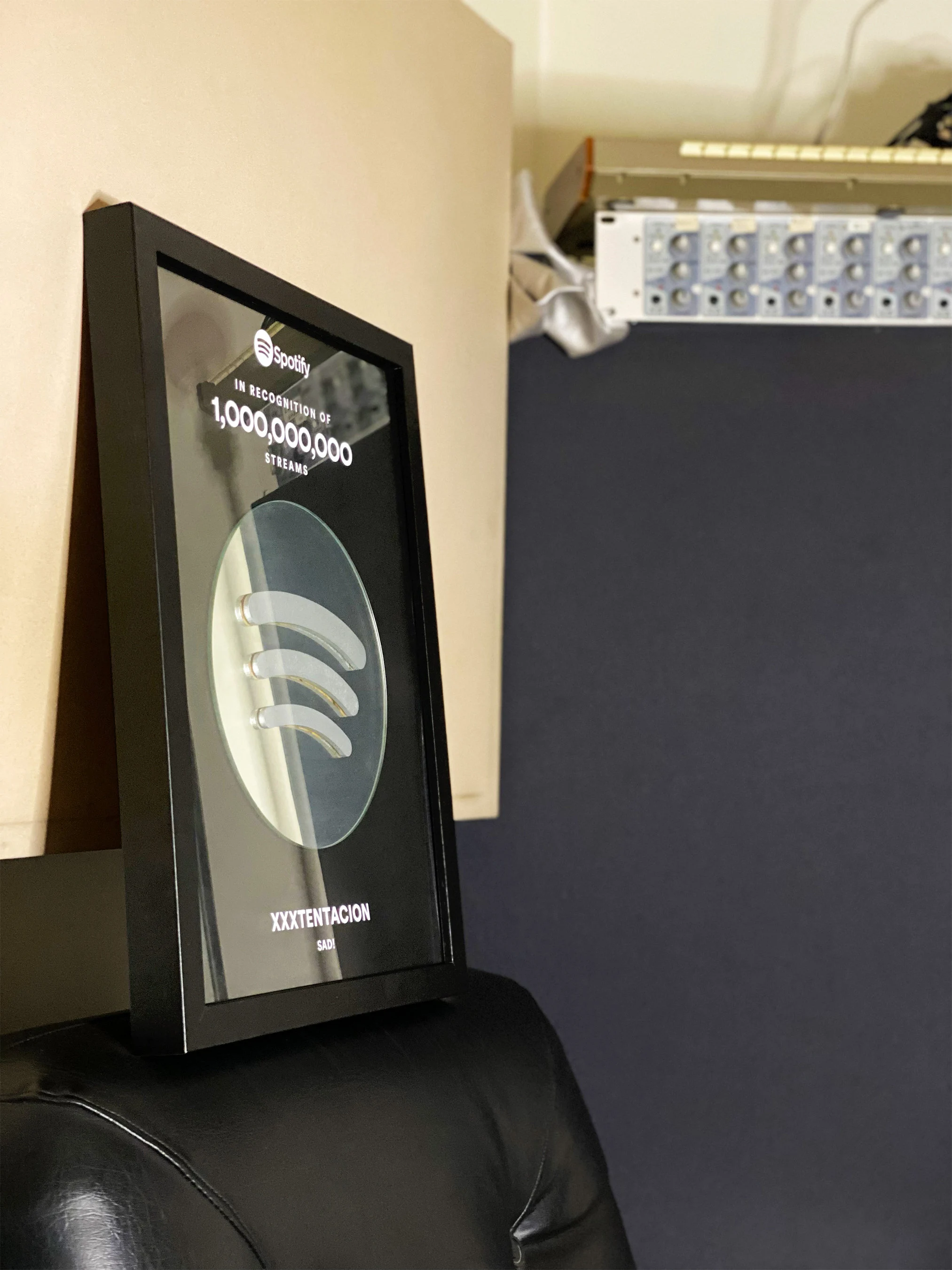 Custom award in studio