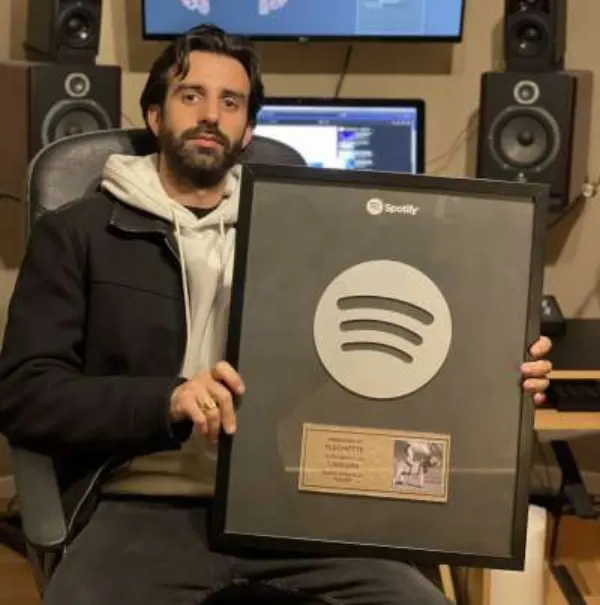 Josh with Spotify Award
